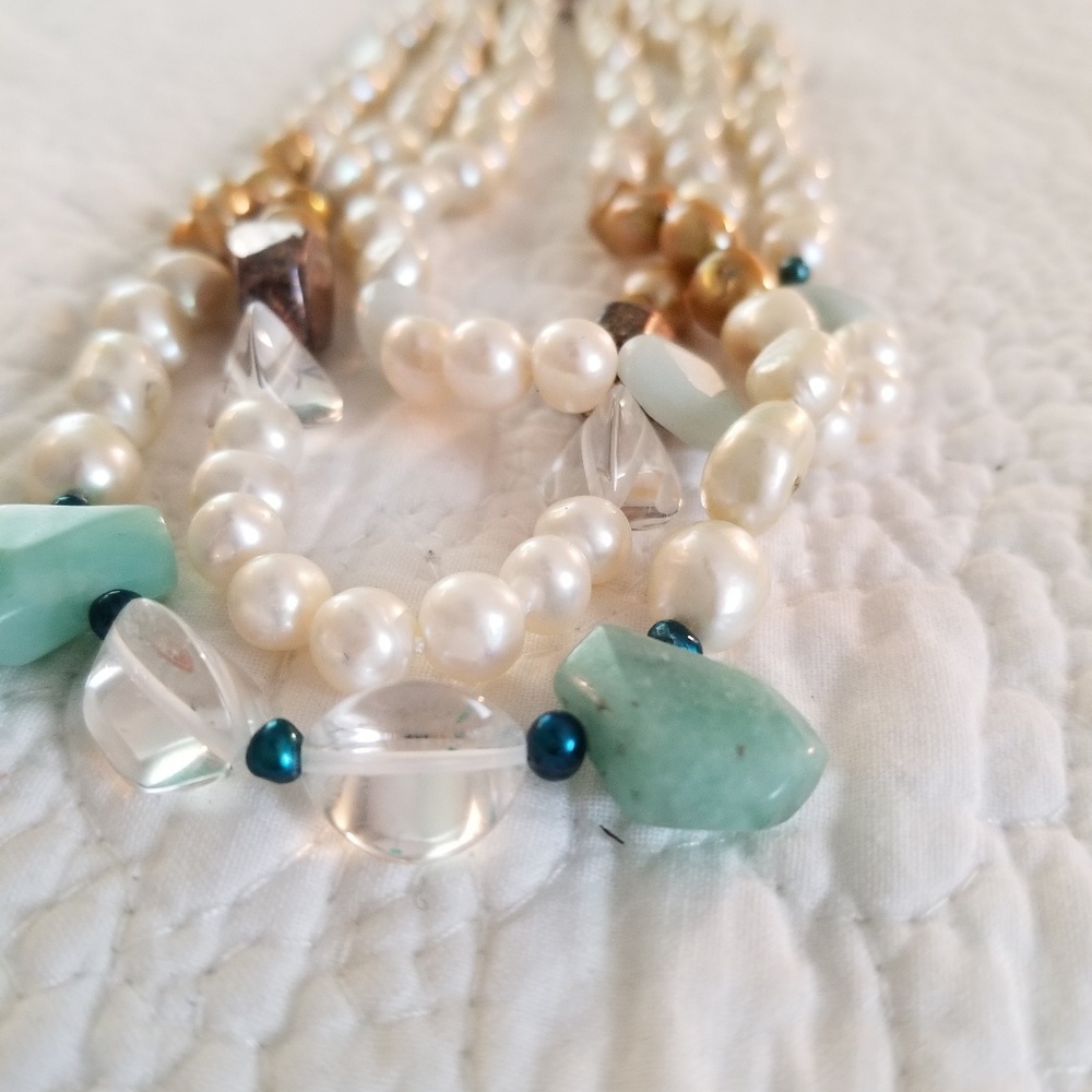 Multi gem necklace - Picture 2 of 4